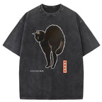 Cat Vintage Washed T-Shirt