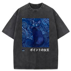 Cat Vintage Washed T-Shirt
