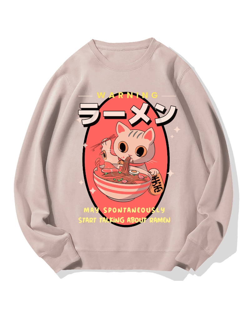 Ramen Cat Cotton Sweatshirt