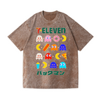 Pacman Vintage Wash Japanese Design T-Shirt