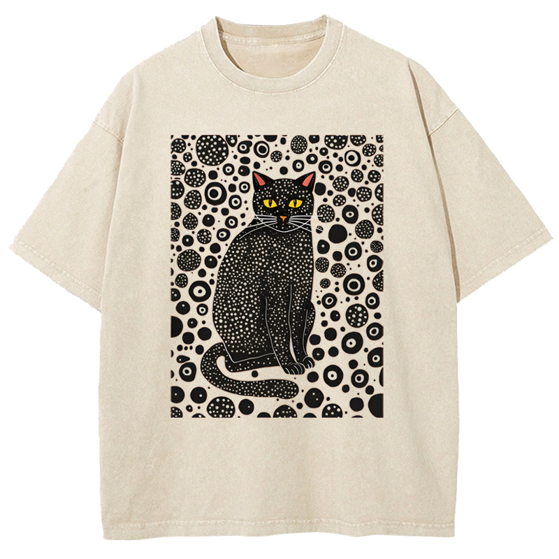 Cat Vintage Washed T-Shirt