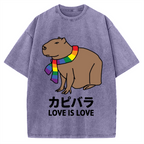 Capybara With Love Vintage Washed T-shirt