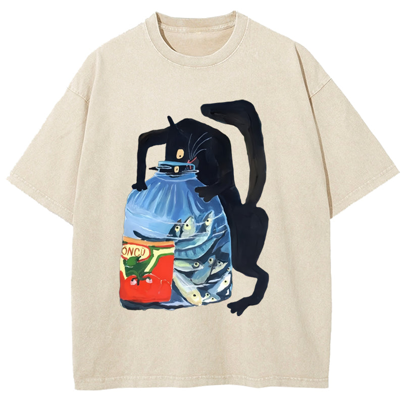 Want To Eat Fish Washed T-Shirt