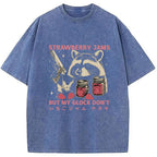 Strawberry Jams Glock Funny Raccoon Washed T-Shirt