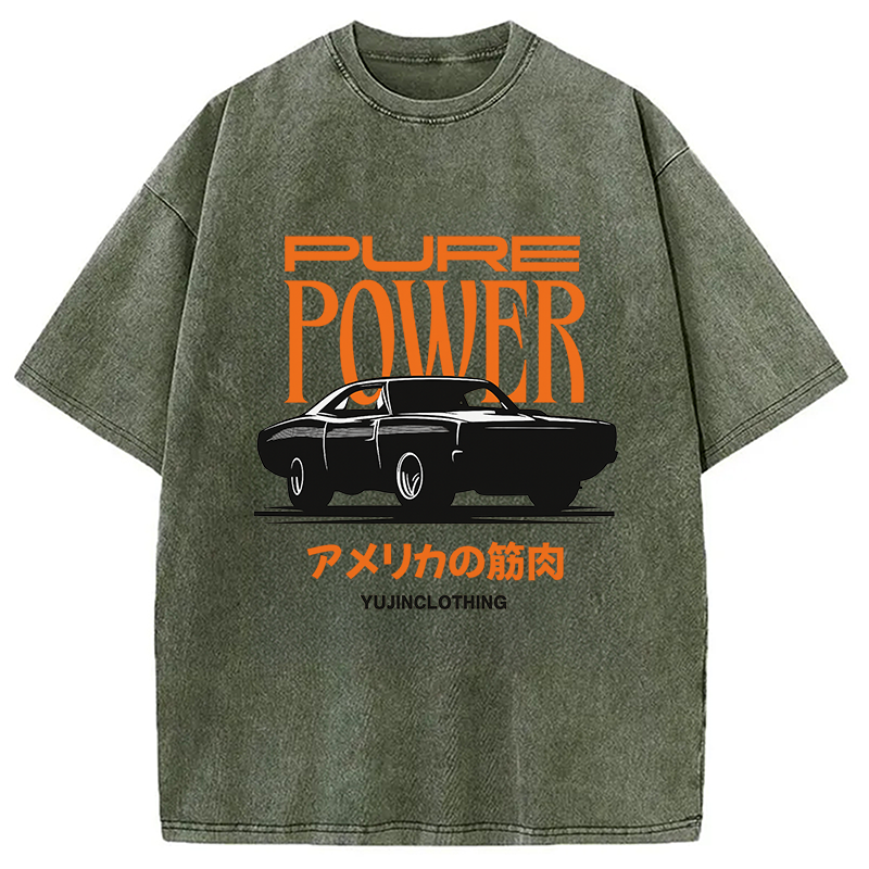 Pure Power Car Washed T-Shirt