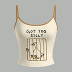 Cute Got Too Silly Duck Print Top & Elasticated Trousers Two-Piece Set