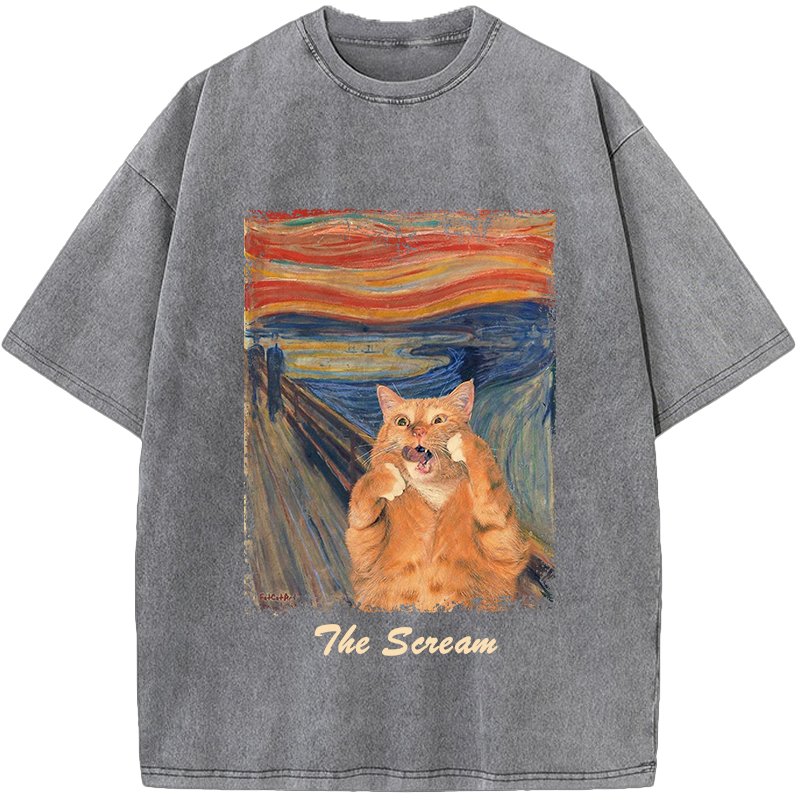 The Scream Vintage Washed 100% Cotton T-Shirt