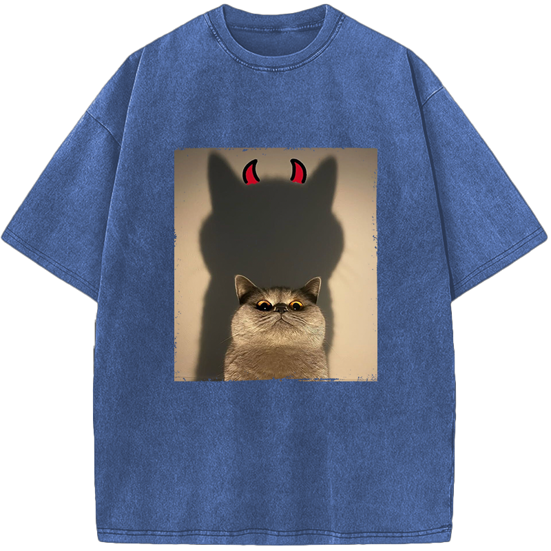 Unisex Sweet Face Evil Intentions Vintage Washed T-Shirt