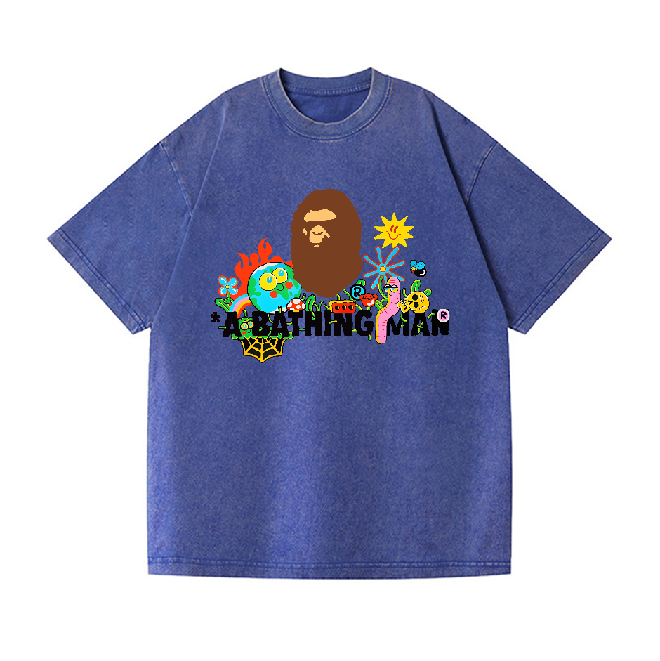 Ape Man Vintage Wash Japanese Design T-Shirt