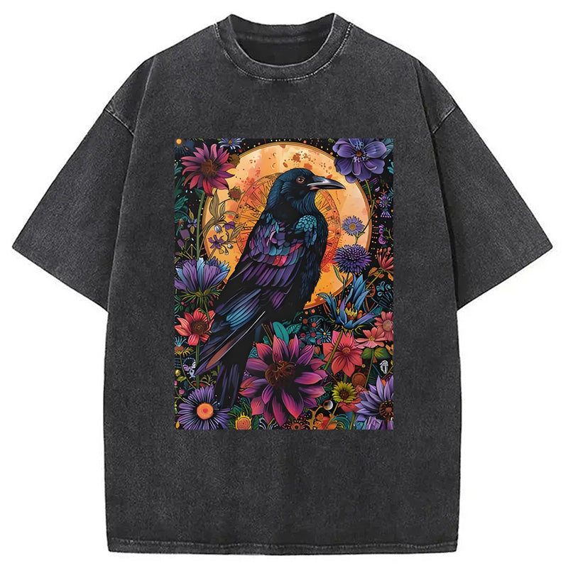 Mandala Crow Washed T-Shirt
