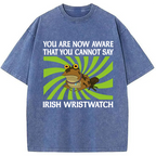 Unisex Irish Wristwatch Printed Washed Tee