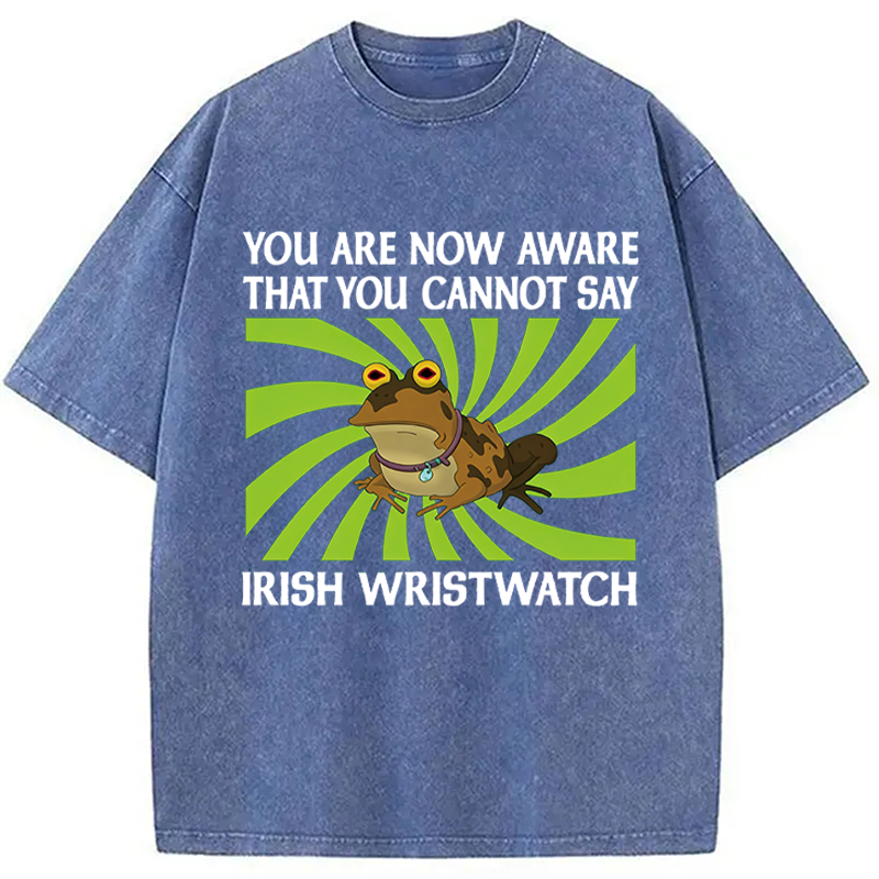 Unisex Irish Wristwatch Printed Washed Tee