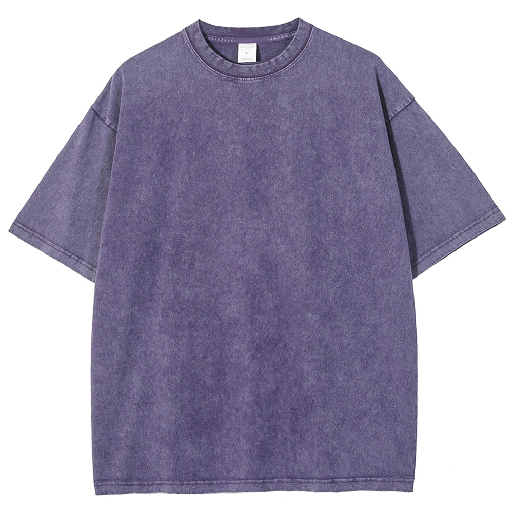 Fish And Fish Bone Washed Vintage Short Sleeves T-Shirt