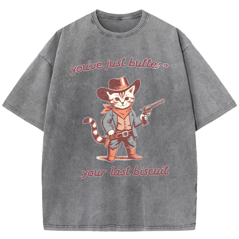 Cowboy Cat Washed T-Shirt
