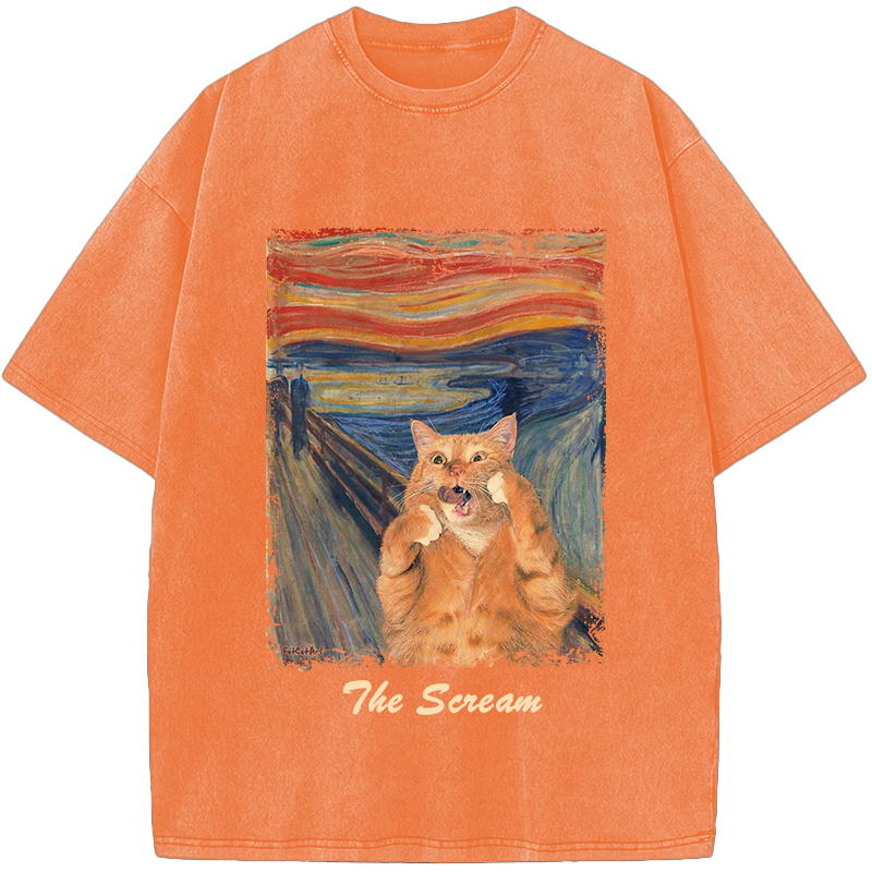 The Scream Vintage Washed 100% Cotton T-Shirt