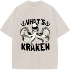 What’s Kraken Octopus Vintage Washed T-Shirt