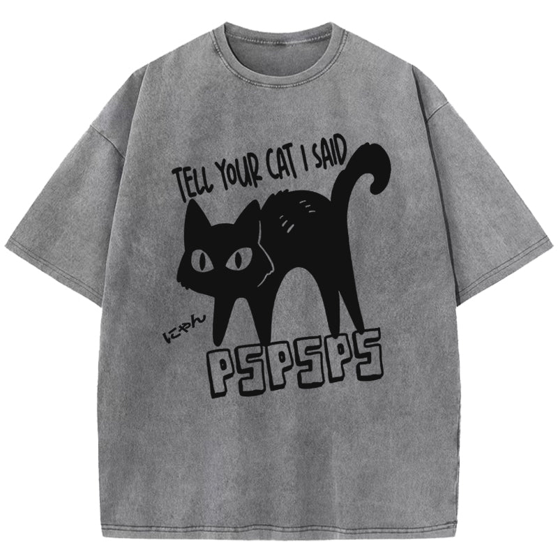 Attract Cats Washed T-Shirt