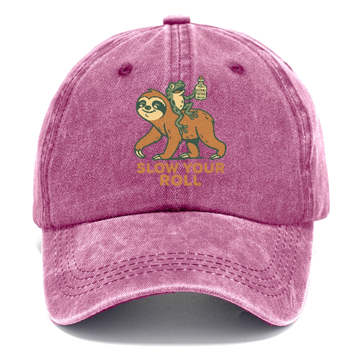 Sloth Frog Washed Cap