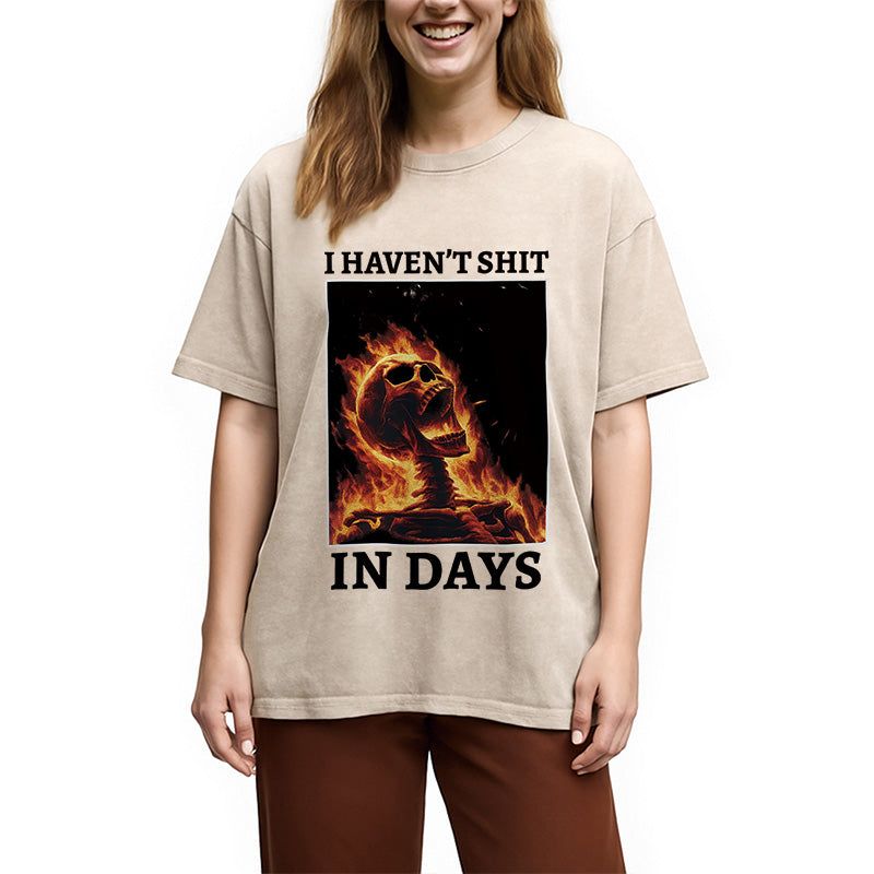 I Haven't Shit in Days Washed T-Shirt