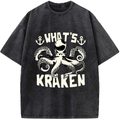 What’s Kraken Octopus Vintage Washed T-Shirt
