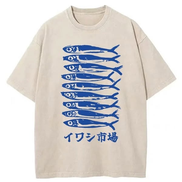 Sardine Market Washed T-Shirt
