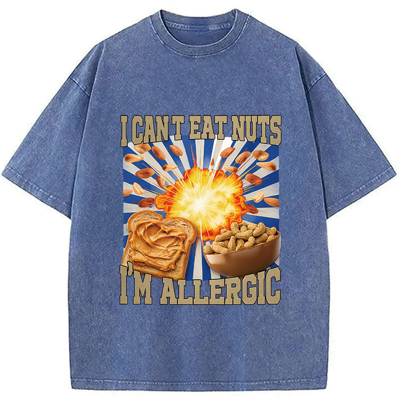 Allergy Nut Intolerance Washed T-Shirt