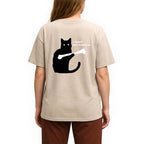 Cat Finds Human Bones Back Washed T-Shirt