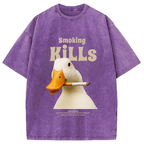 Goose Smoking Funny Meme  Washed T-Shirt