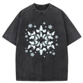 Cat Snowflake Washed T-Shirt