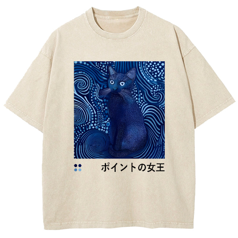 Cat Vintage Washed T-Shirt