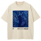 Cat Vintage Washed T-Shirt