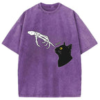 Cat Spooky Boop Washed T-Shirt