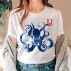 Vintage Japanese Octopus Washed Cotton T-Shirt