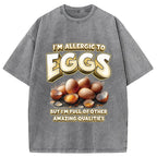 Egg Allergy Washed T-Shirt