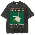 Unisex Loose Printed Washed Tee