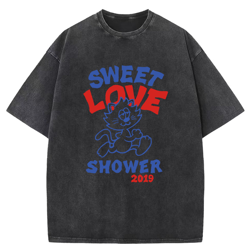Sweet Love Cat Washed T-Shirt