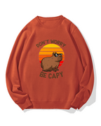 “Don't worry，be capy”Cotton Sweatshirt