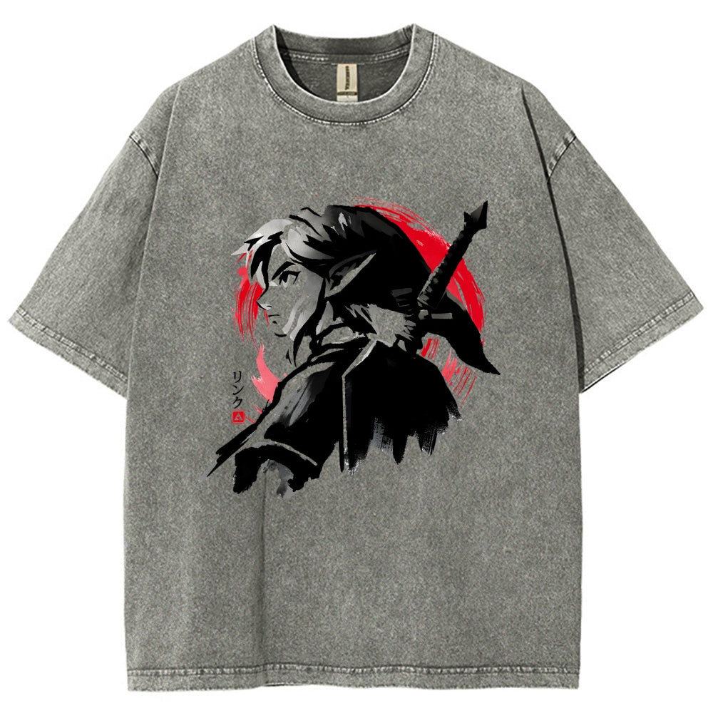 Sumi-E Swordsman Vintage Washed T-shirt