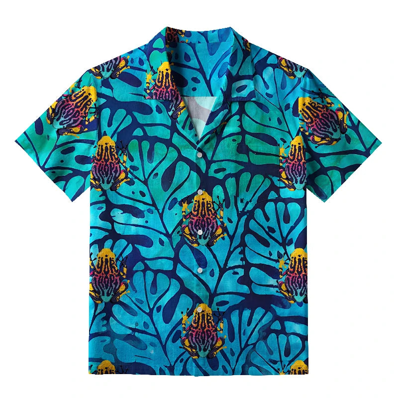 Japanese Retro Frog Hawaiian Shirt