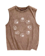 Japan Small Daruma Vintage Distressed Washed Tank Top