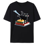 Cat standing on books Classic T-Shirt