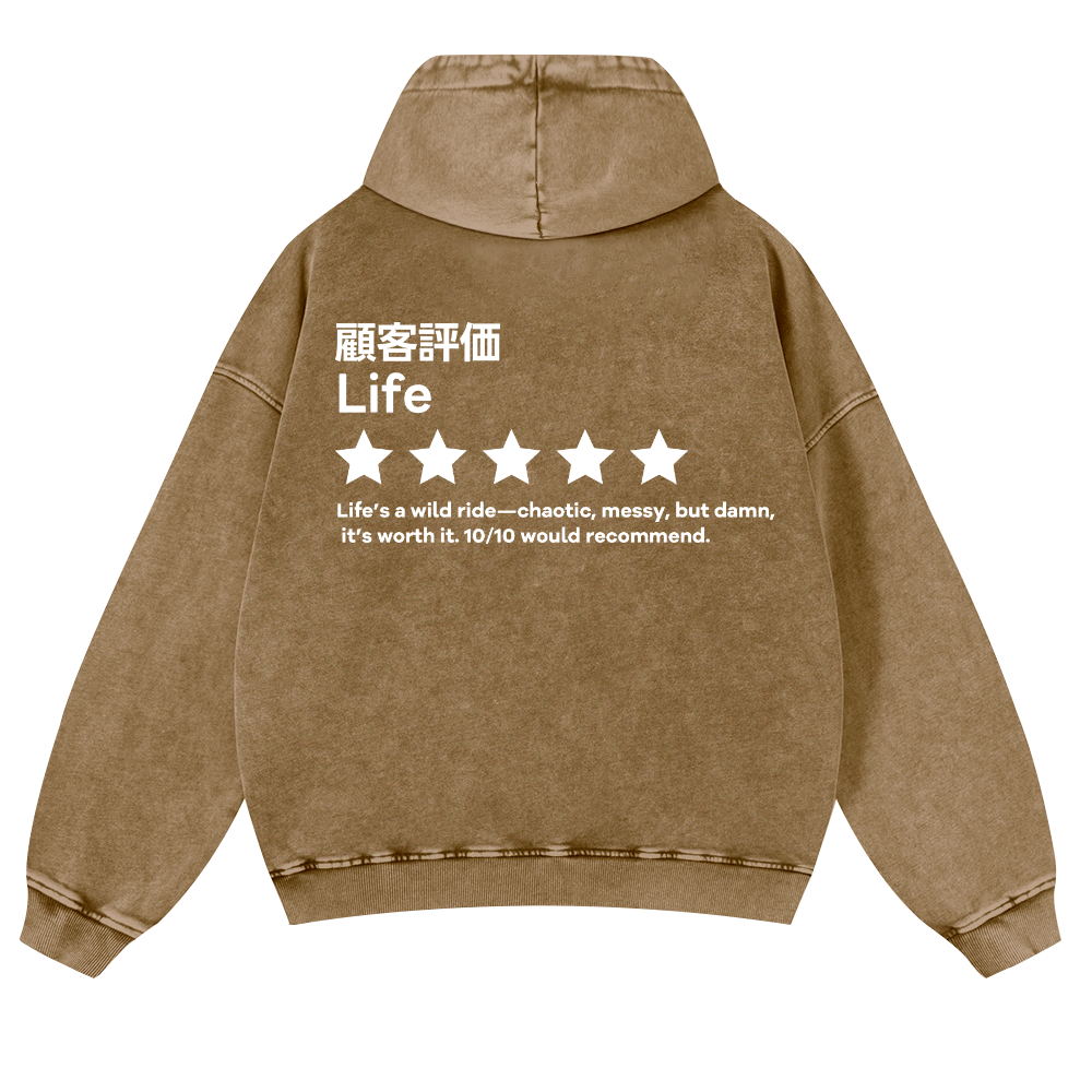Life Vintage Washed Cotton Back Art Hoodie