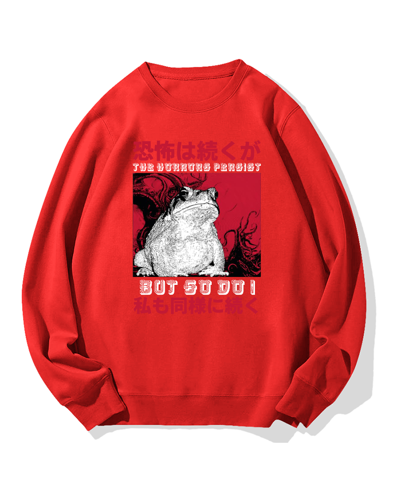 Scary frog Cotton Sweatshirt