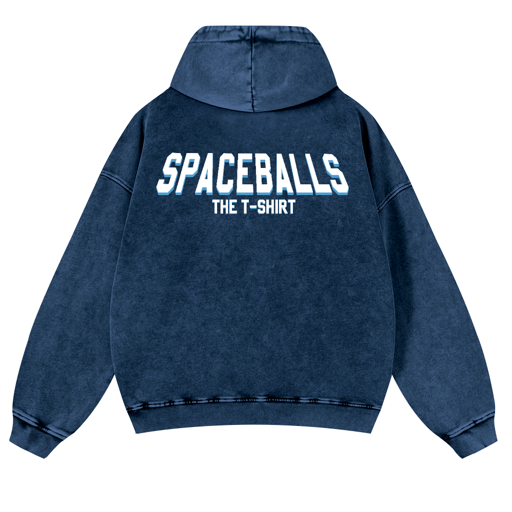 Spaceballs Vintage Washed Cotton Back Art Hoodie