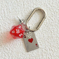 Poker dice keychain