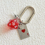 Poker dice keychain