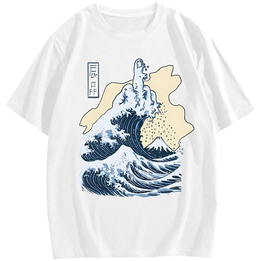 Kanagawa F**k Cotton casual T-shirt