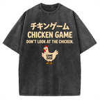 Chicken Game Funny Vintage Washed T-shirt