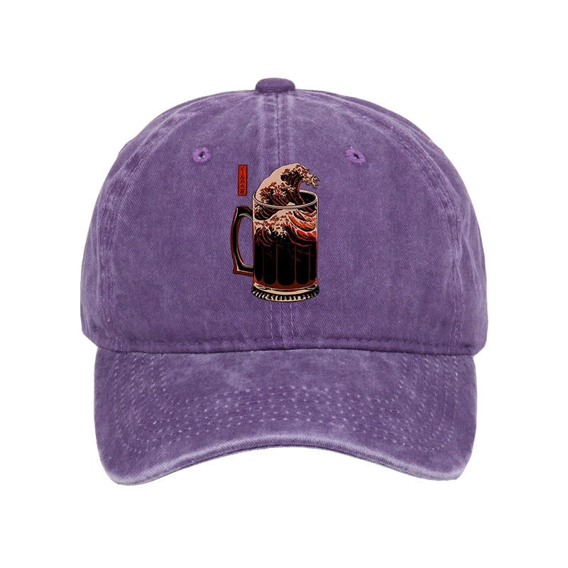 The Great Wave Of Beer Japanese Washed Cap