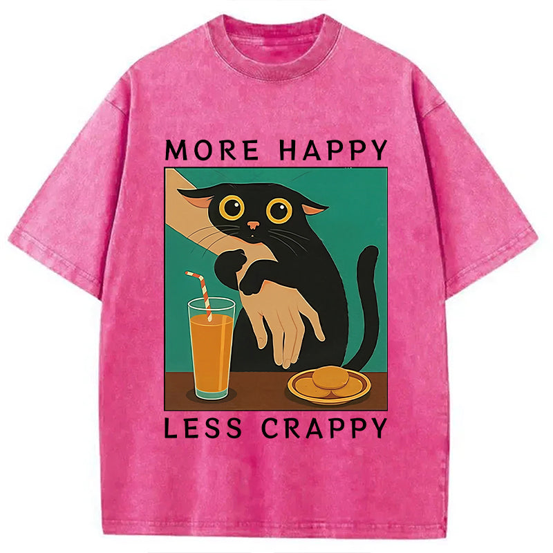 Cat Hugging Person Washed T-Shirt